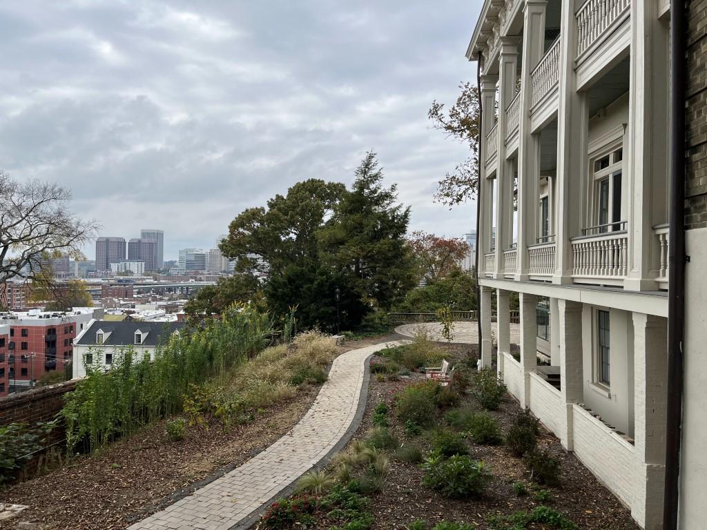 The view from Richmond Hilll; the Adams-Taylor House portion of the complex is pictured here