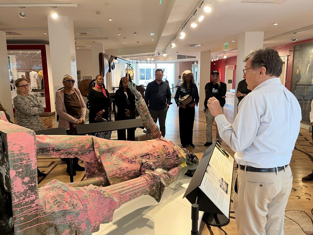 Valentine Museum Director Bill Martin discusses the Jefferson Davis statue toppled during the 2020 uprising